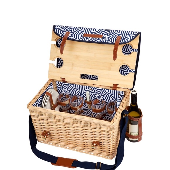 NEW SUNNYLIFE LUXE PICNIC BASKET - AZULE - Picture 2 of 3
